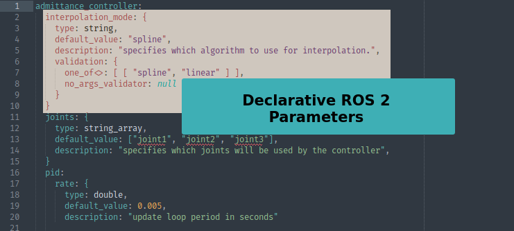 Declarative ROS 2 Parameters